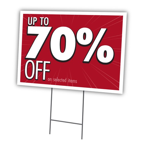 Off yard sign - 70%,