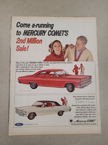1966 vtg orig magazine ford - ad,