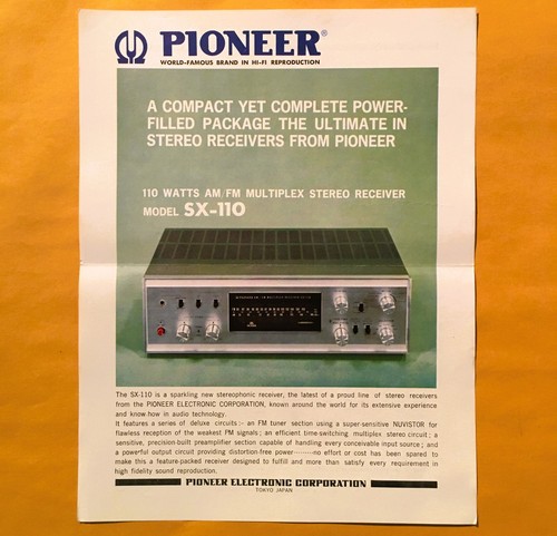 Original pioneer 110 stereo - original, sx-110
