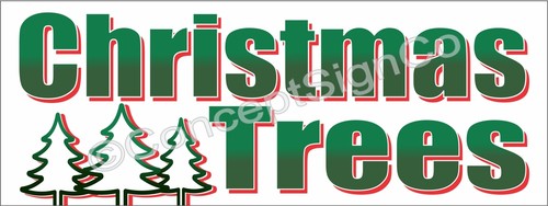 Christmas trees banner - 2'x5',