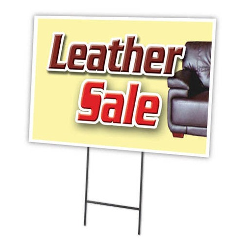 Leather sale yard sign - sale, &