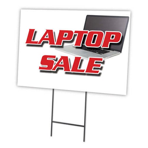 Laptop sale yard sign - laptop,