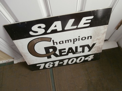 Vintage metal sign champion - metal,