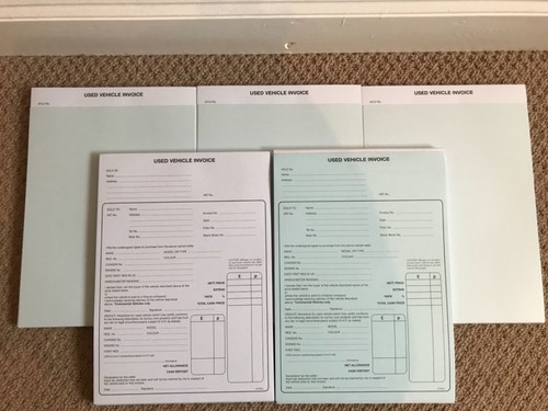 Used car sale - invoice, book