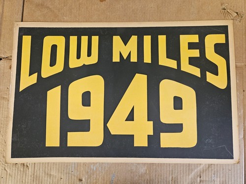 1949 car dealership sale sign - 1949,