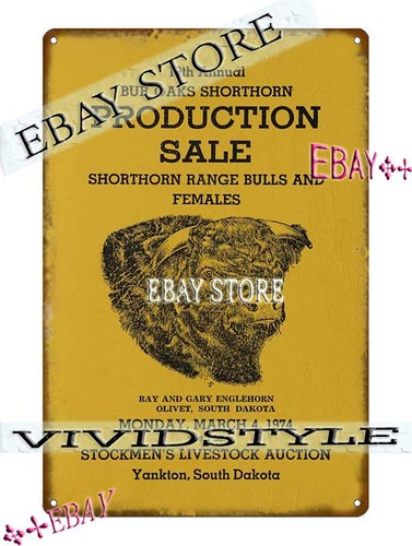 Tin sign 1974 yankton - sign, south