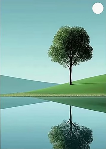 Sale abstract lone tree lake - abstract,