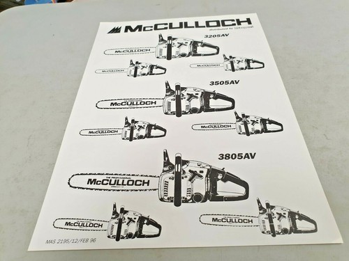 1996 mcculloch chain saws - mcculloch,