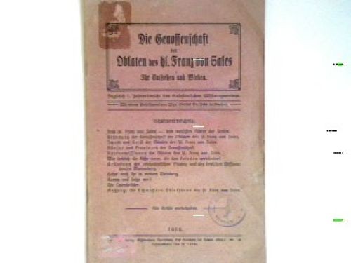 Die genossenschaft der oblaten - genossenschaft,