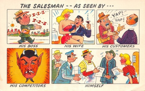 American comic postcard - postcard, sale
