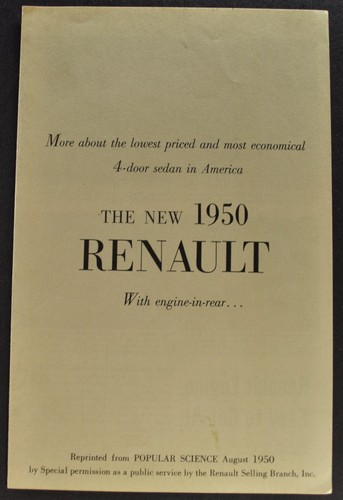 1950 renault 4cv - 4cv, sedan
